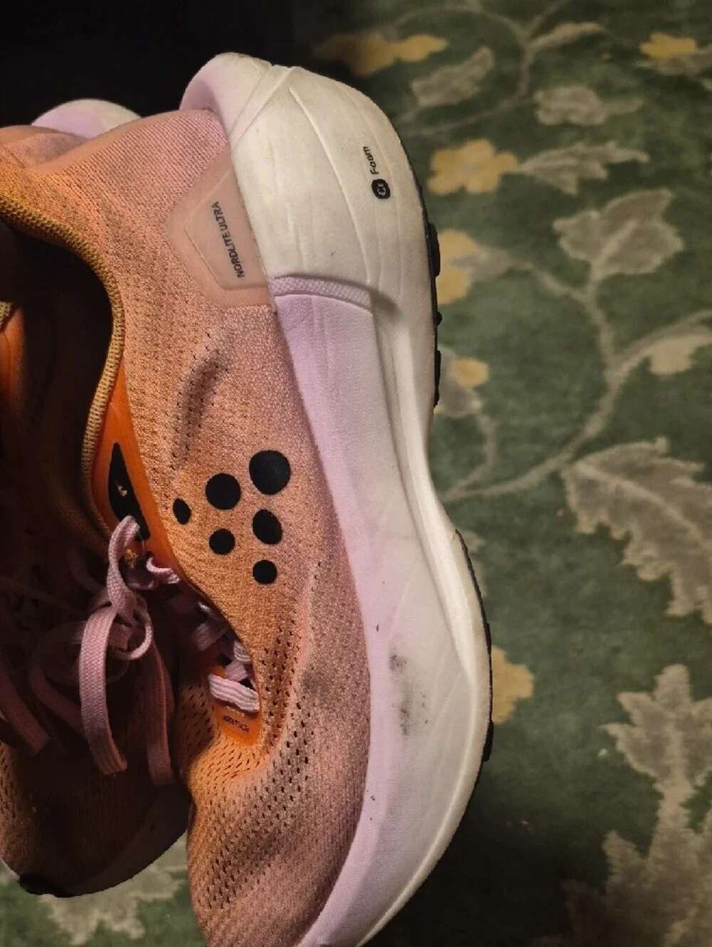 Craft Women's Pink and Orange Athletic Running Shoes
